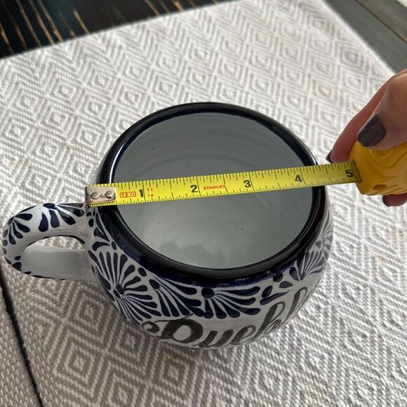 Mexican Cappuccino Mug Talavera Pottery Hand Painted Handmade Collectible Travel - Picture 5 of 7